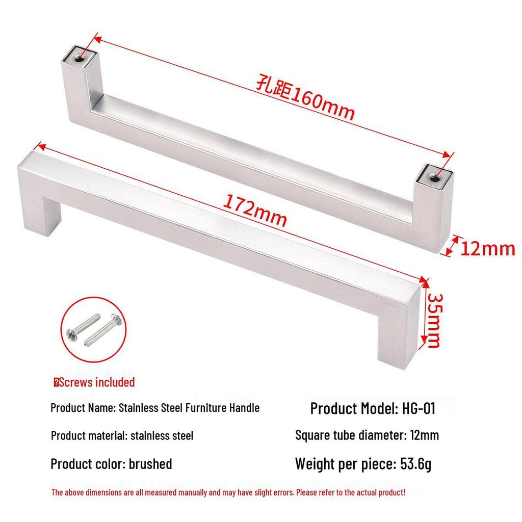 Modern Simple Stainless Steel Kitchen Cabinet & Wardrobe Handle for Doors and Drawers
