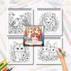 3pcs  Coloring Books - Bird, Cat, Mandala Patterns, Thickened 30 Pages, Spiral Bound, Perfect for Stress Relief, Gift Ideas