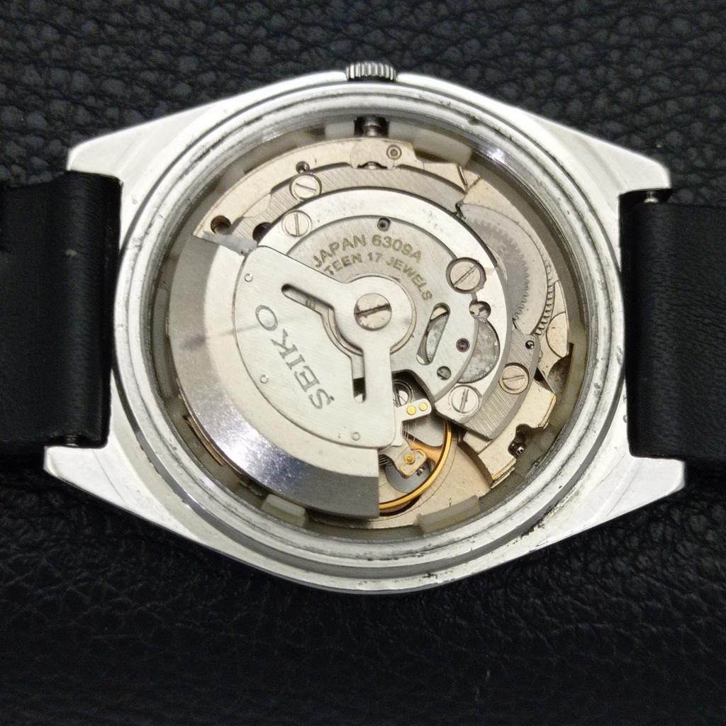 Seiko 5 AUTOMATIC 6309A JAPAN MENS VINTAGE YELLOW COLOR DIAL WATCH A701463-5