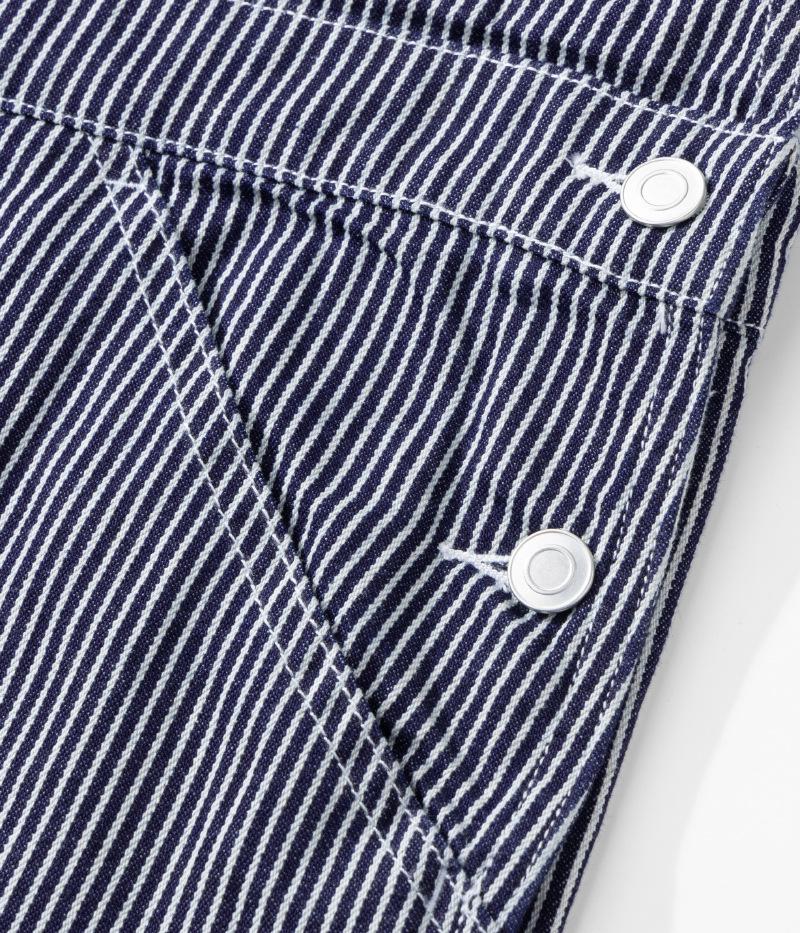 OKONKWO Railroad Stripe Work Overalls - Outdoor Canvas Jumpsuit
