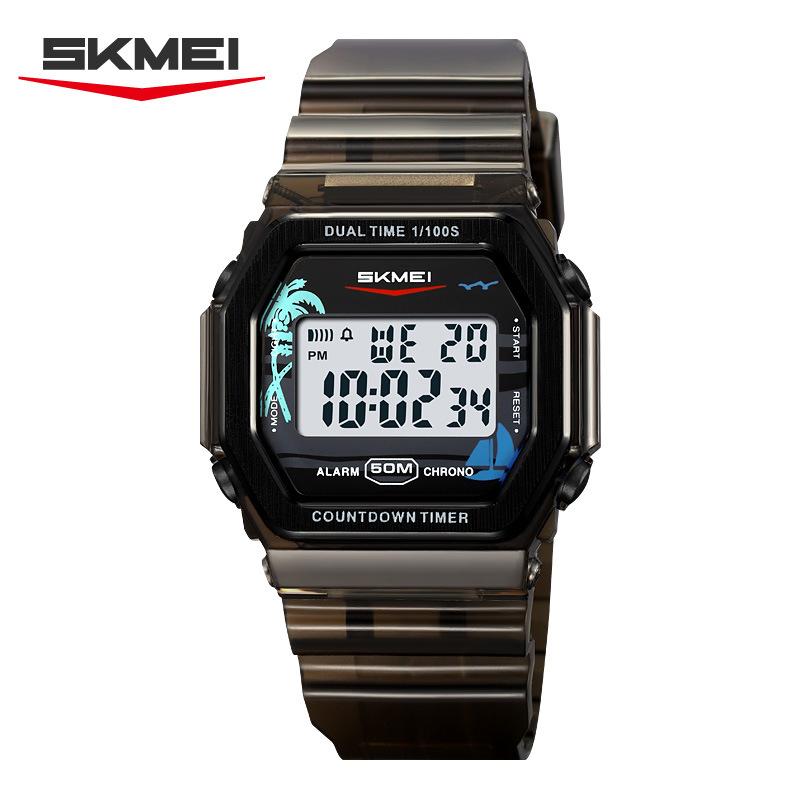 Multifunctional Square Sports Electronic Watch Fashion Student Watch Waterproof Luminous Couple Electronic Watch