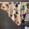 90×90Cm  Retro Double-Sided Printed Scarf Neck Scarf High-End Fashion Age-Reducing Silk Scarf Fashionable Scarf With Shawl