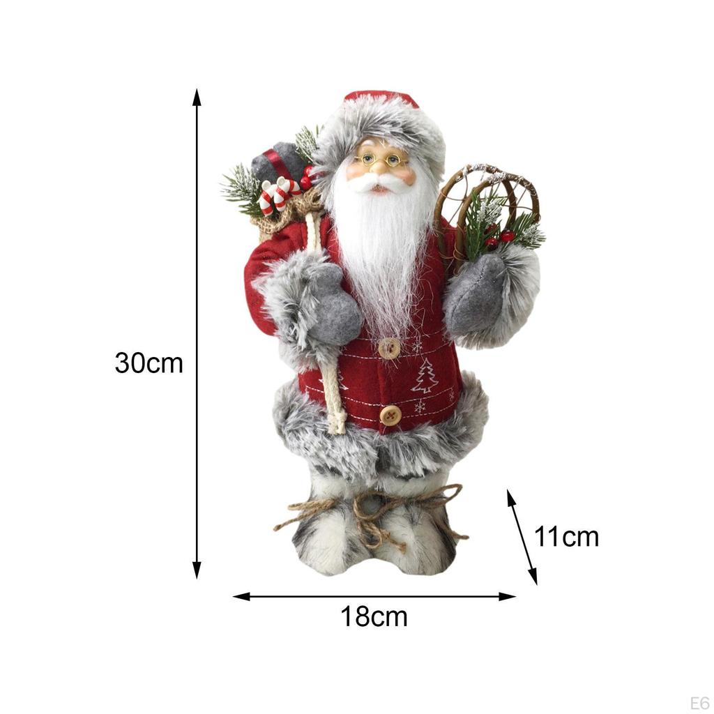 Christmas Decoration Santa Figurine Figure Toys Small Decor Statue for Party Birthday Bedroom