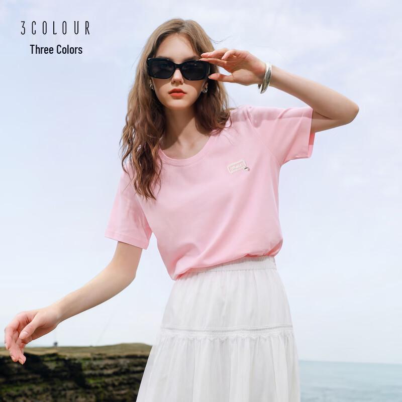 Sancai 2026 Summer Pure Cotton Round Neck Short Sleeve T-shirt XL