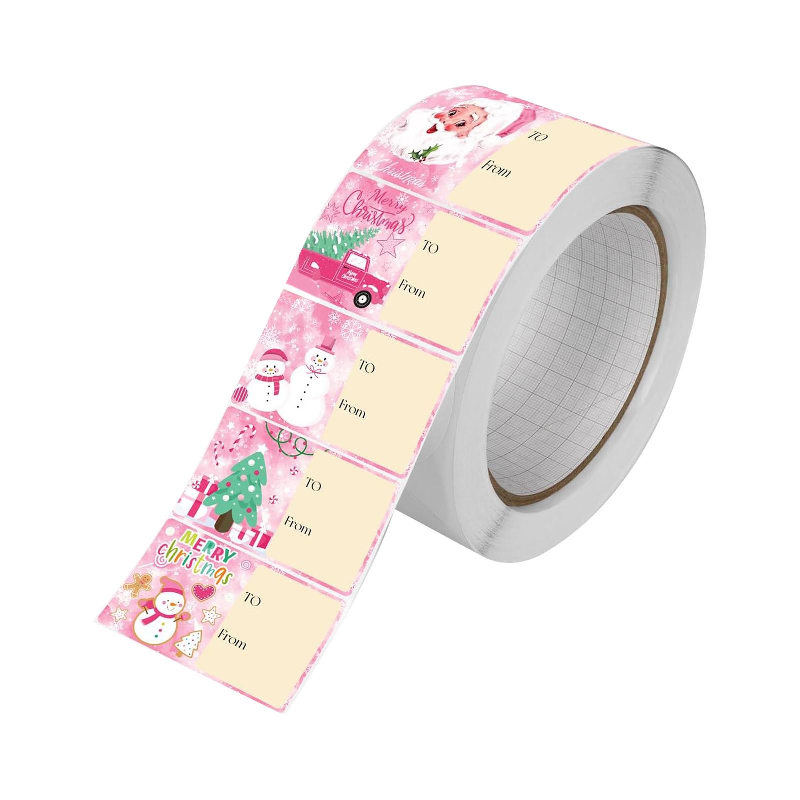 

210 шт. Рождественские подарочные бирки - Подарочные бирки для рождественских подарков - Для женщин, мужчин, детей - Рождественская оберточная бумага - Рождественские украшения - One Size розовый