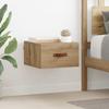 Wall Mounted Nightstand Artisan Oak 35 X 35 X 20 Cm