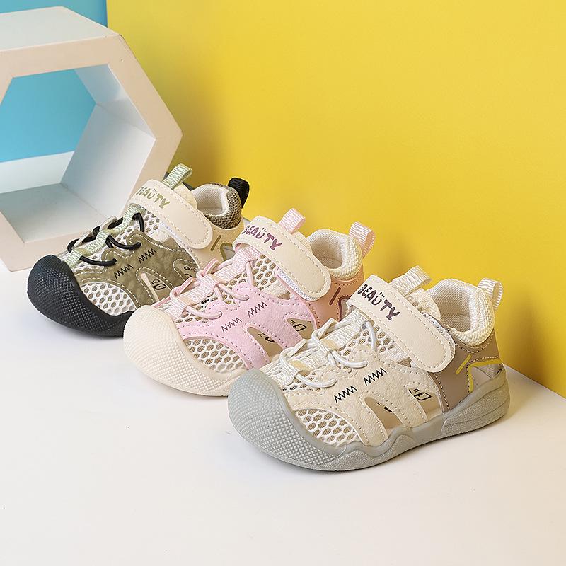 New Spring/Summer Soft Sole Closed Toe Sandals for Boys (1-3 Years) & Breathable Non-Slip Sandals for Girls