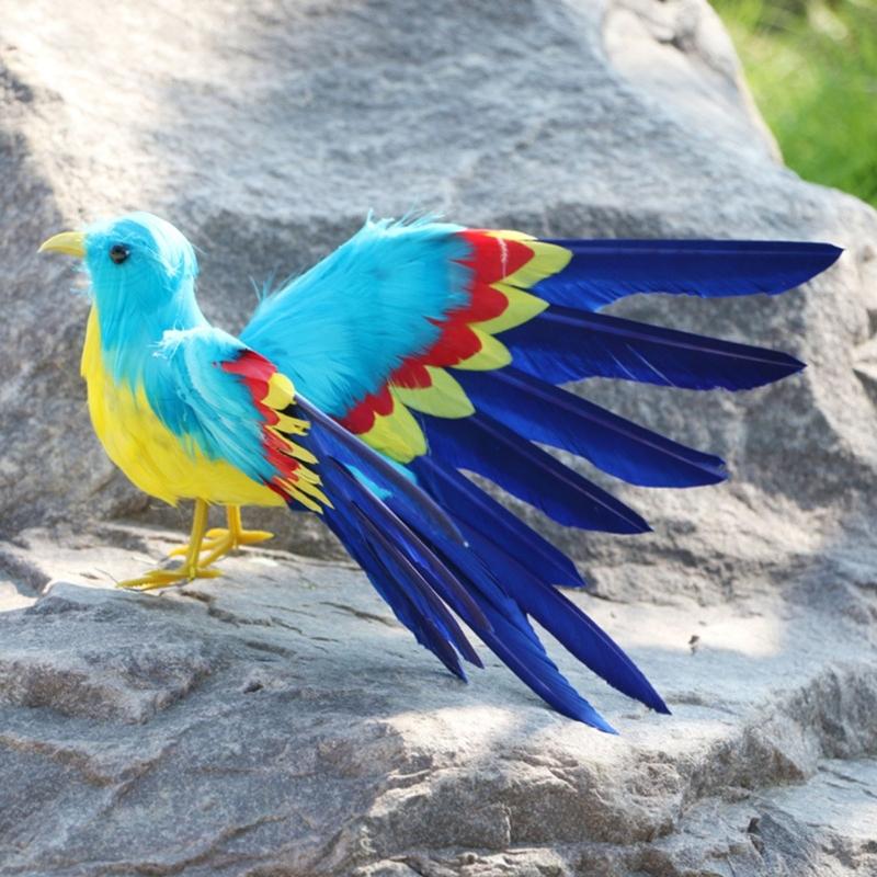 Artificial Feathered Birds for Home Yard and Lawn Decoration Bird Figurine Perfect for Theme Parties and Event