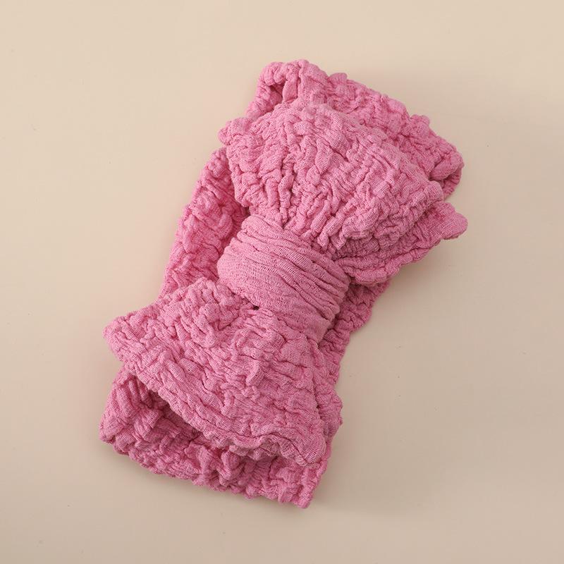 

Детская повязка для волос с бантом, эластичная, гофрированная ткань, широкий край, двойной узел, повязка на голову для младенцев, аксессуары для волос своими руками для детей от 0 до 3 лет