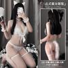 Xianyi Open Sexy Lingerie Pussy Sexy Temptation Uniform Open Three-point Suit Small Breasts Gather 407