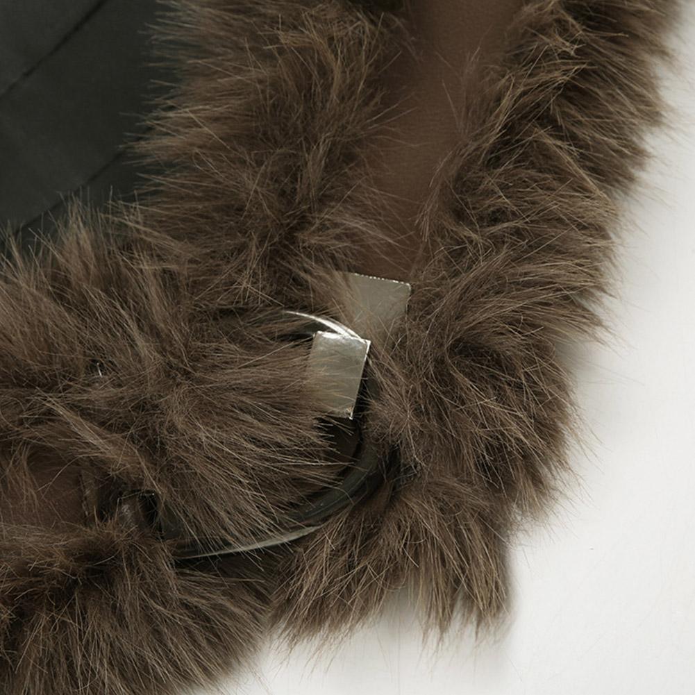 Vintage Furry Design Leather Patchwork Belt Niche Style Waistband Corset P4H7