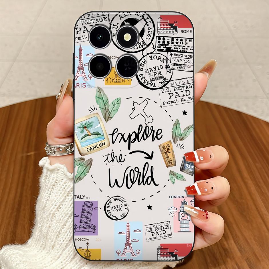 For Honor X6C X6B X6D X7D X7C Case Brilliant Flower Vintage Dyeing Anti-drop Simplicity Matte Shell For HonorX6C honorx7d Bumper