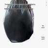 Heavy Duty Flat Top Black Trash Bags 90x110cm