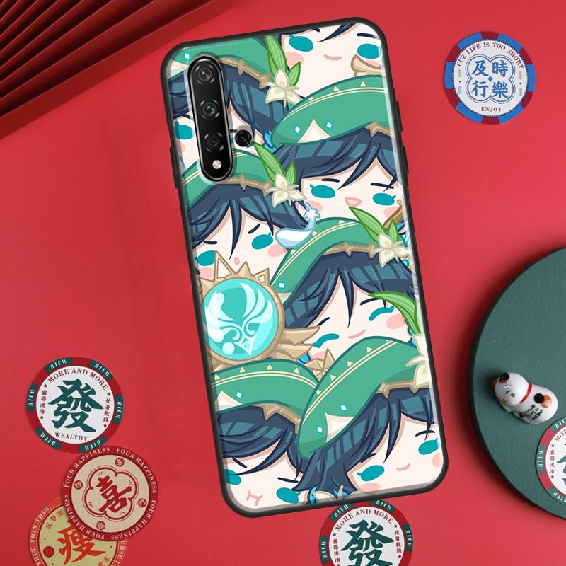 Cute Cartoon Genshin Impact For Huawei P30 P20 P40 Lite P60 Pro Nova 5T 12s 12i 11i Y90 Y70 Y60 Y61 Y91 Y72 9 10 SE Case