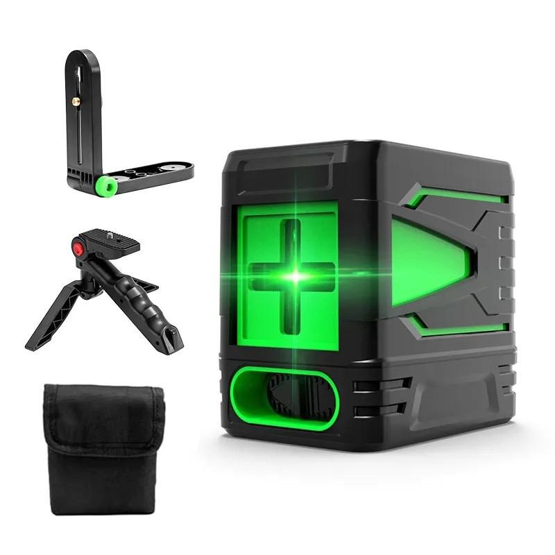 Compact Green Laser Level: Portable 2-Line Auto-Leveling Instrument