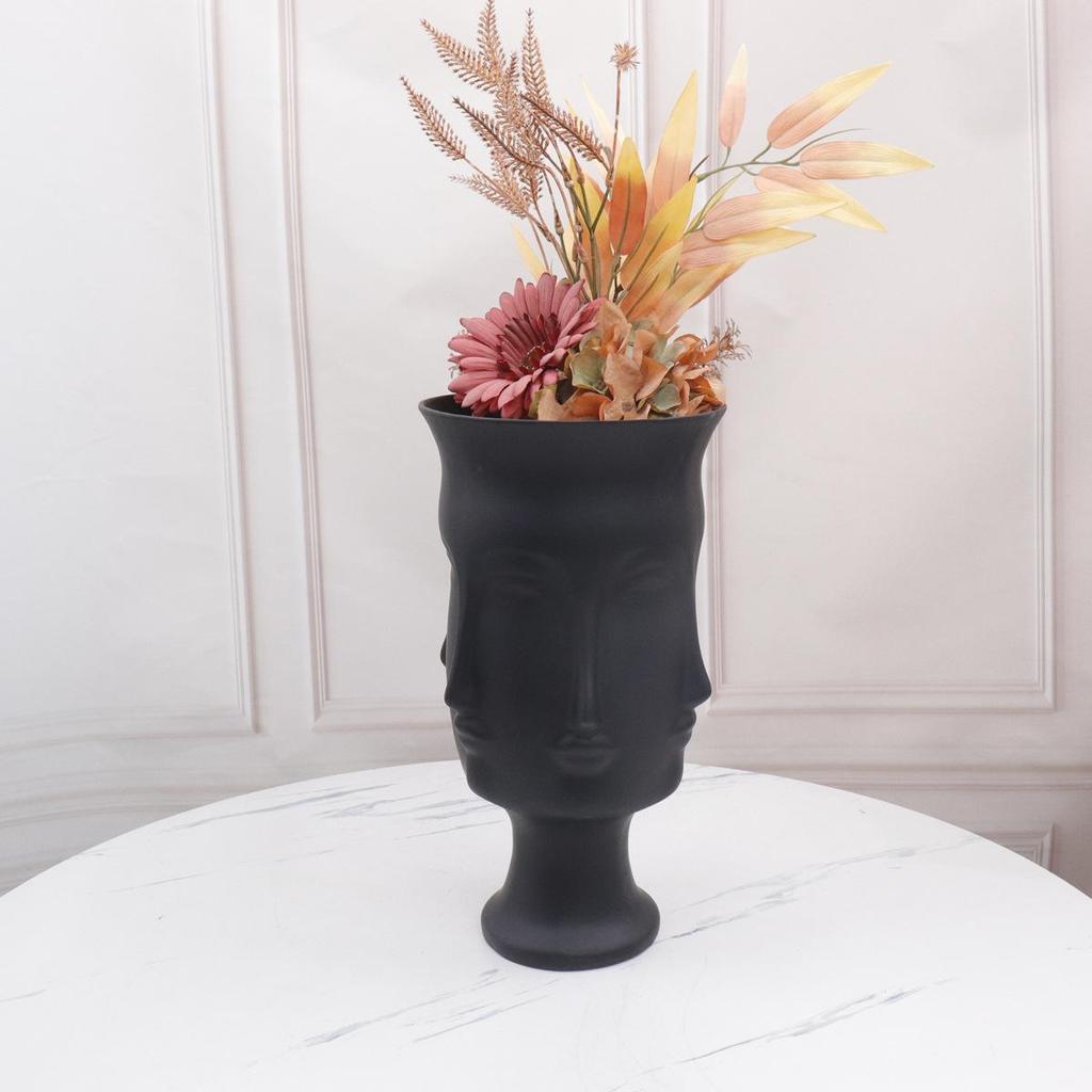 Nordic Style Creative Resin Face Vase for Home Decor 