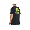 Under Armour Johnson Series Nachtbrief-Print Rundhals Sport-T-Shirt Herren Tops Schwarz 1379751-001