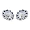 Pair of Chrome Front Axle Cover Set Glossy Wheel Hub Caps with 33mm Lug Nut Covers for Trucks Trailers Vehicles
