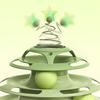 Cat Toy Interactive Roller Tracks Tower Turntable Ball with Teaser Pet Toy