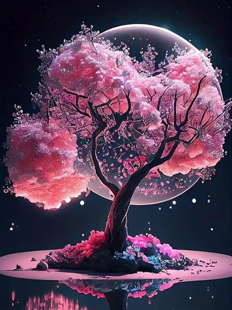 Diamond Painting 5D Full Diamond Painting DIY Square Diamond Round Diamond Home Landscape Moon Decoration Painting