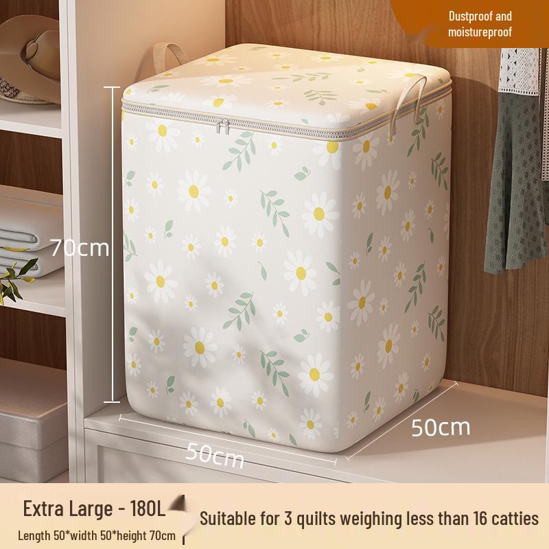 Waterproof Fabric Storage Bag - Large Capacity for Quilts, Comforters, and Closet Clothes