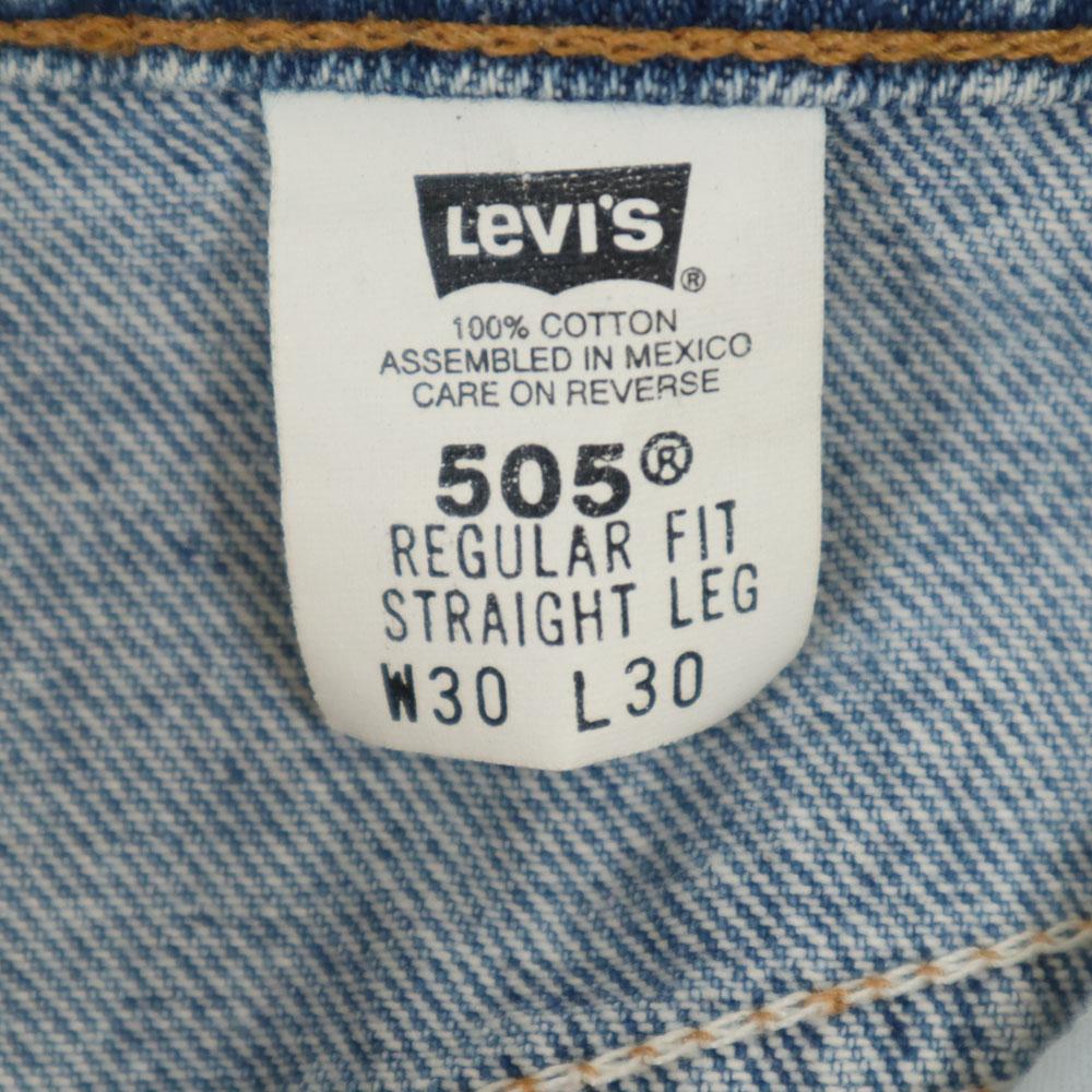 Levi's 90s 505-4891 Made in Mexico Old Denim pants w30 blue jeans Men's Used