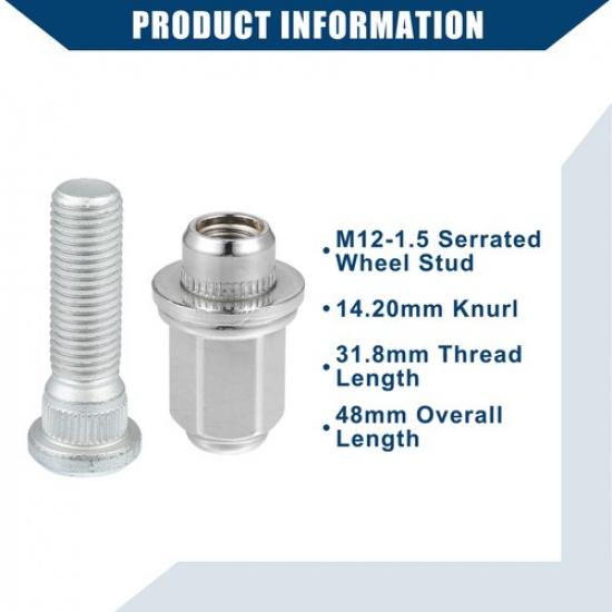 90942-02049 Wheel Stud Bolts TWO  for Toyota Corolla 1991-2015