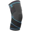 Outdoor Dual-Sport Knieschoner Atmungsaktiver Gestrickter Knieschoner Doppelte Druckbänder Kniebandage Blau XL