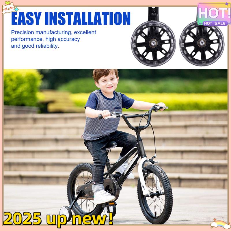 

Classy-Bicycle Training Wheels Flash Mute Wheel Bicycle Stabiliser Mounted Kit With Bell For Bikes Of 12 14 16 18 20 Inch