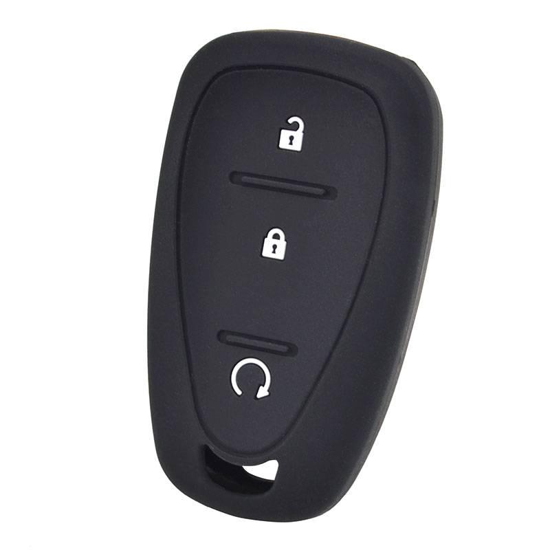 

3 кнопки для Chevrolet Spark Equinox Cruze Trax Malibu Verano Traverse 2016-2018 силиконовый чехол для ключа чёрный