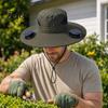 Wide Brim Fan Cap Solar Hat, UPF 50+ Sun Hat with 2 Outdoor Cooling Fans, & USB Rechargeable, 3 Speeds for Fishing/Camping/Hiking/Gardening