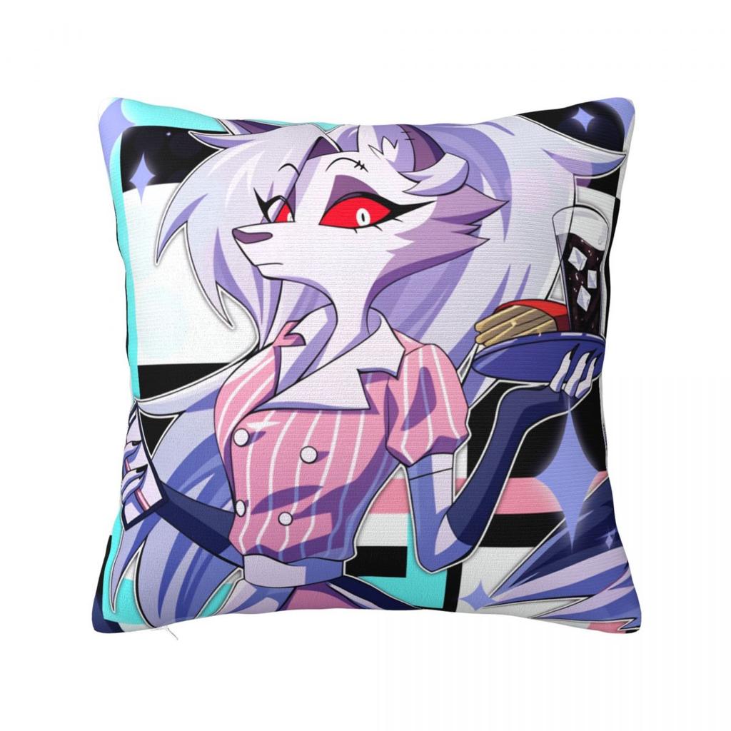 Pillow Case Sexy Loona Anime Square Pillow Cover Helluva Boss Retro Trendy Cushion Cover Pillowcases For Sofa Bedroom Home Decor