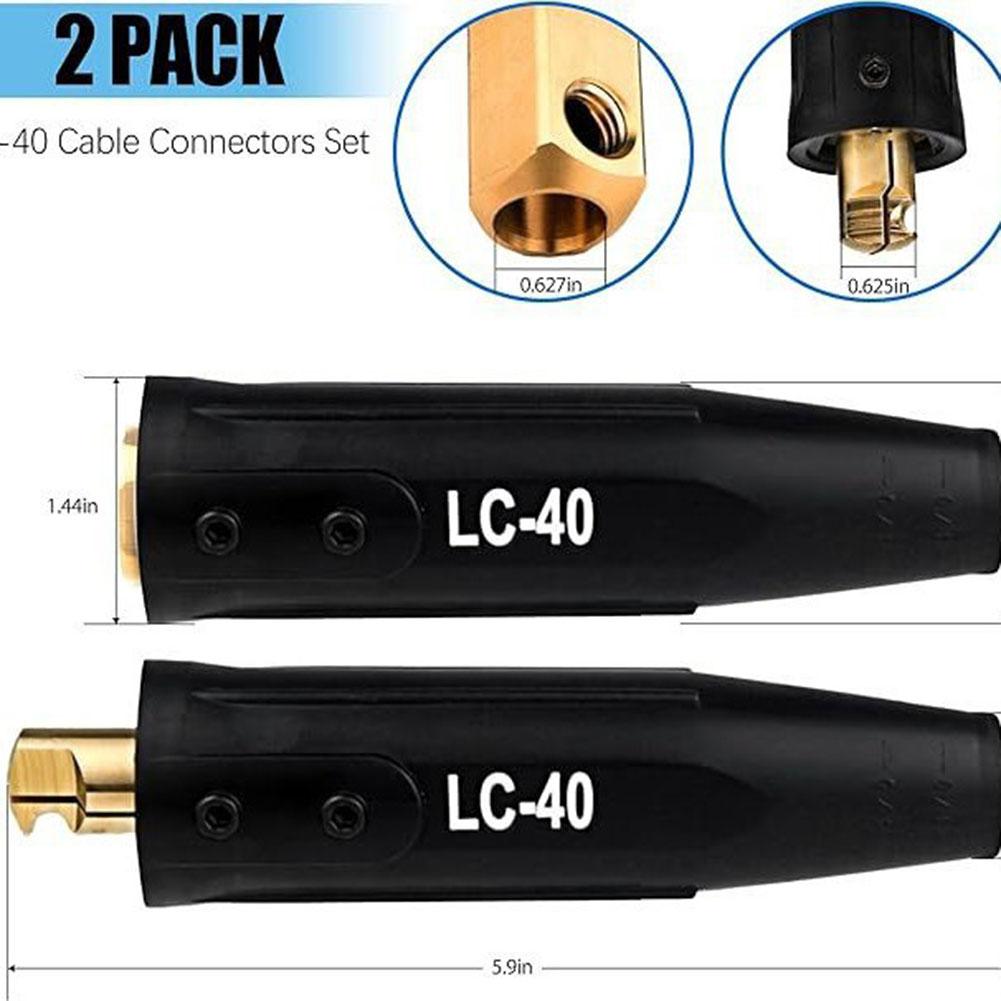 

Reliable LC-40 Welding Cable Connectors Set 350 Amp Capacity, Quick Lock For Soldering Applications For Welding Setups China Mainland