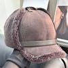 Women Fur Lamb Wool Warm Thick Earflaps Bomber Hats Girls Fur Baseball Cap Russian Unisex Hight Quality Hat Winter Leather Hat