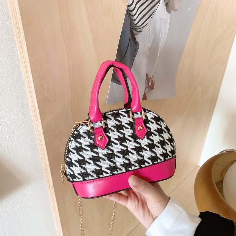 Shell Bag For Kids With Pu Material And Color Block Design For Daily Use