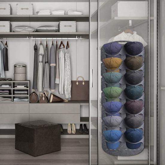 Baseball Hat Storage Bag Behind Door Wall Hat Holder Punch-free Large Capacity Anti-slip Baseball Cap Display Hanging Rack Neatly Arranged Cap