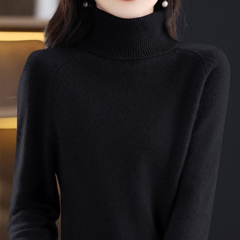 Autumn and Winter New Style Women's High Neck Sweater Casual Warm Loose-Fitting Top