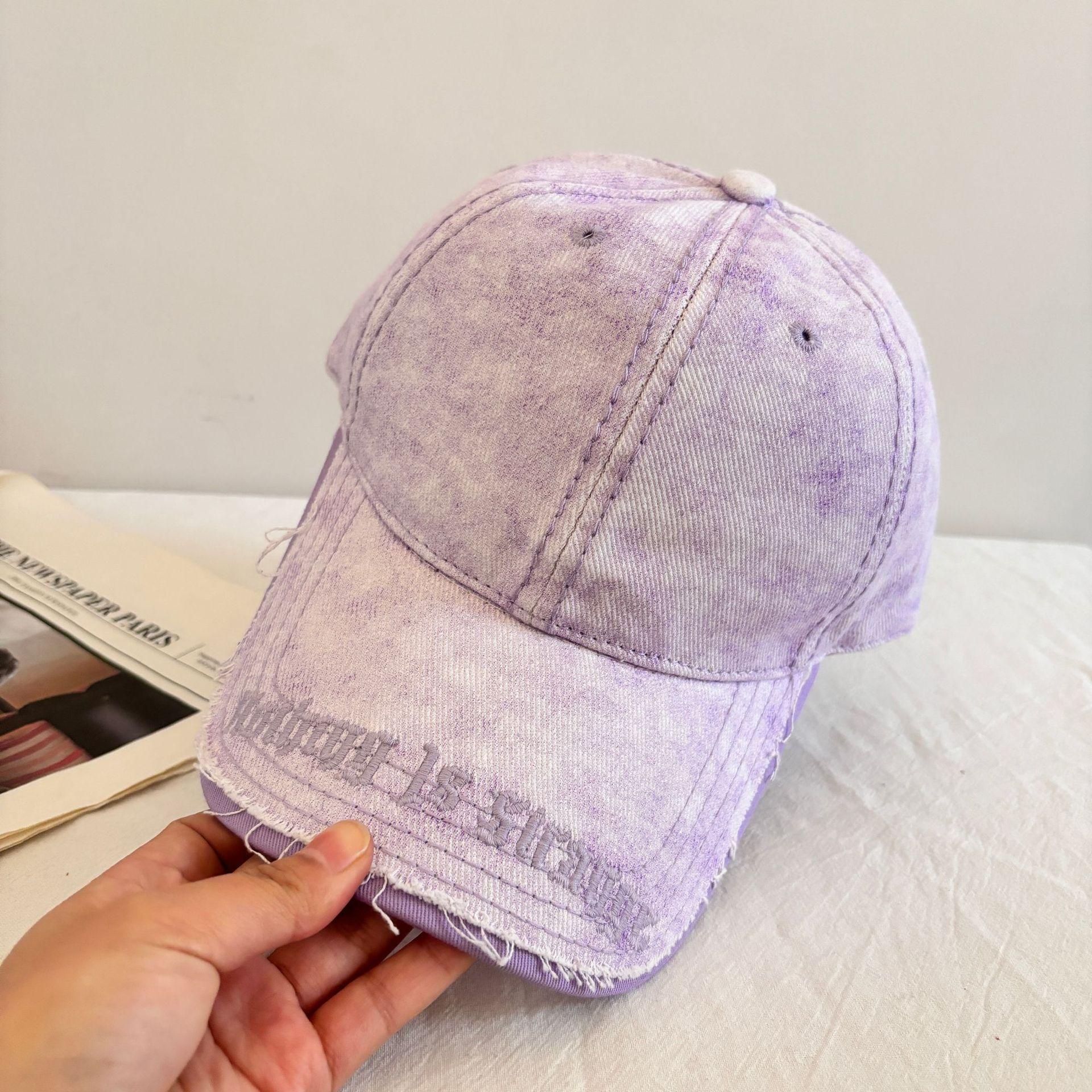 

JYL TS DIY Tie-dye Cap Women Summer Embroidered Vintage Sun Protection Hat Cotton 1222Mao12472 изобразительное кармін кольору