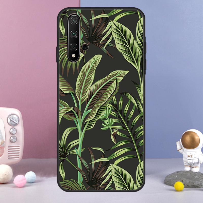 Tropical Leaf Pattern For Huawei Nova 3i 7i 8i 11i 12i 9 10 SE Y60 Y61 Y70 Y72 Y73 Y90 Y91 P20 P40 P30 Lite Case