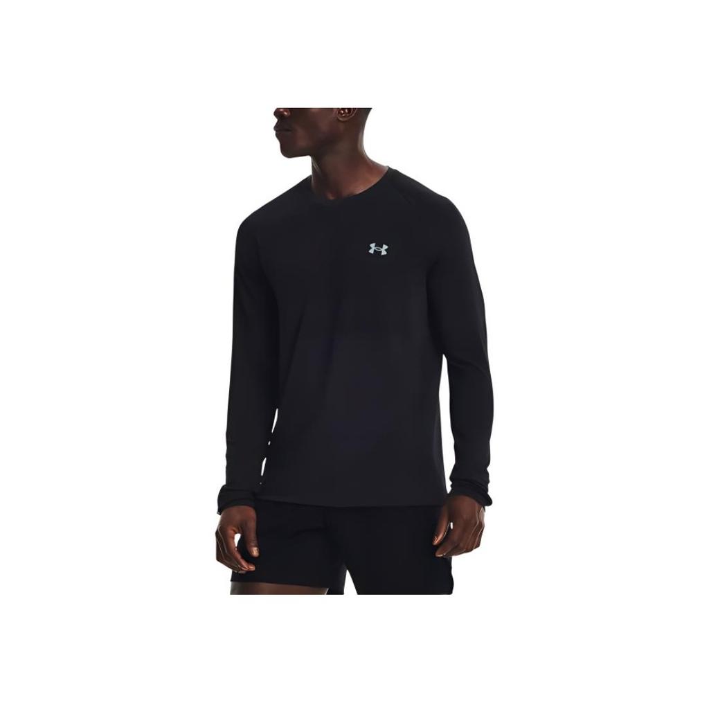 Under Armour Seamless Training Running Printed Long Sleeve T-Shirt Men Tops Black 1366500-001