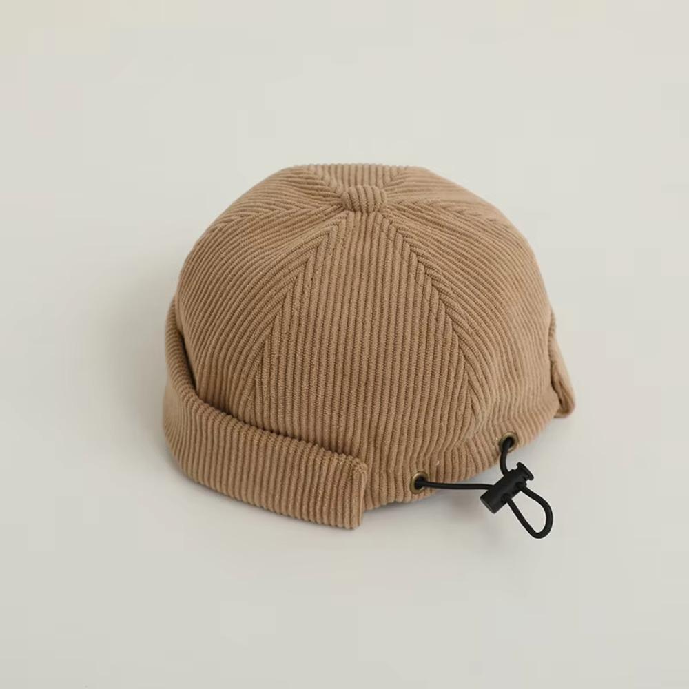 Cartoon Bear Brimless Hat Solid Color Kids Cap Korean Style Dome Beanie Autumn Winter