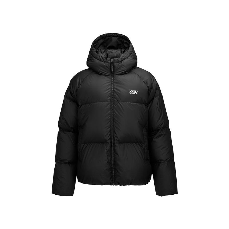 Skechers Yazan Series Long Sleeve Fitted Hooded Solid Color Down Jacket Women Outerwear L425W100-0018 L