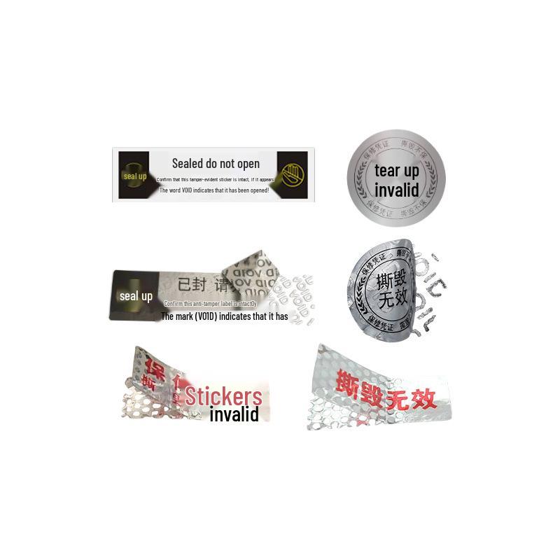 VOID Anti-Counterfeit Tamper-Evident Self-Adhesive Seal Sticker, Long Strip, Disposable