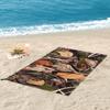 Camo Feuillages Bâtons et Écorce Camouflage Serviette de Plage Microfibre Séchage Rapide Absorbant Serviettes Rapides Pour le Bain