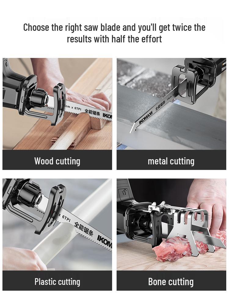 Handheld Electric Saber & Jigsaw Blade for Metal & Wood Cutting