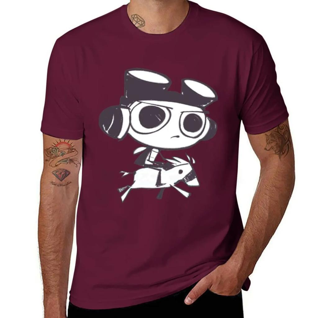 Psychonauts Raz Rides a Pony Sugarcube TShirt Anime Tshirt Tops Vintage T Shirt Unisex