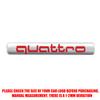 3D Metal Quattro Logo Car Front Grille Emblem Auto Body Trunk Badge Sticker For 117a A1 A3 A4 B8 A5 A6 A7 Q3 Q5 Q7 Accessoriesa117