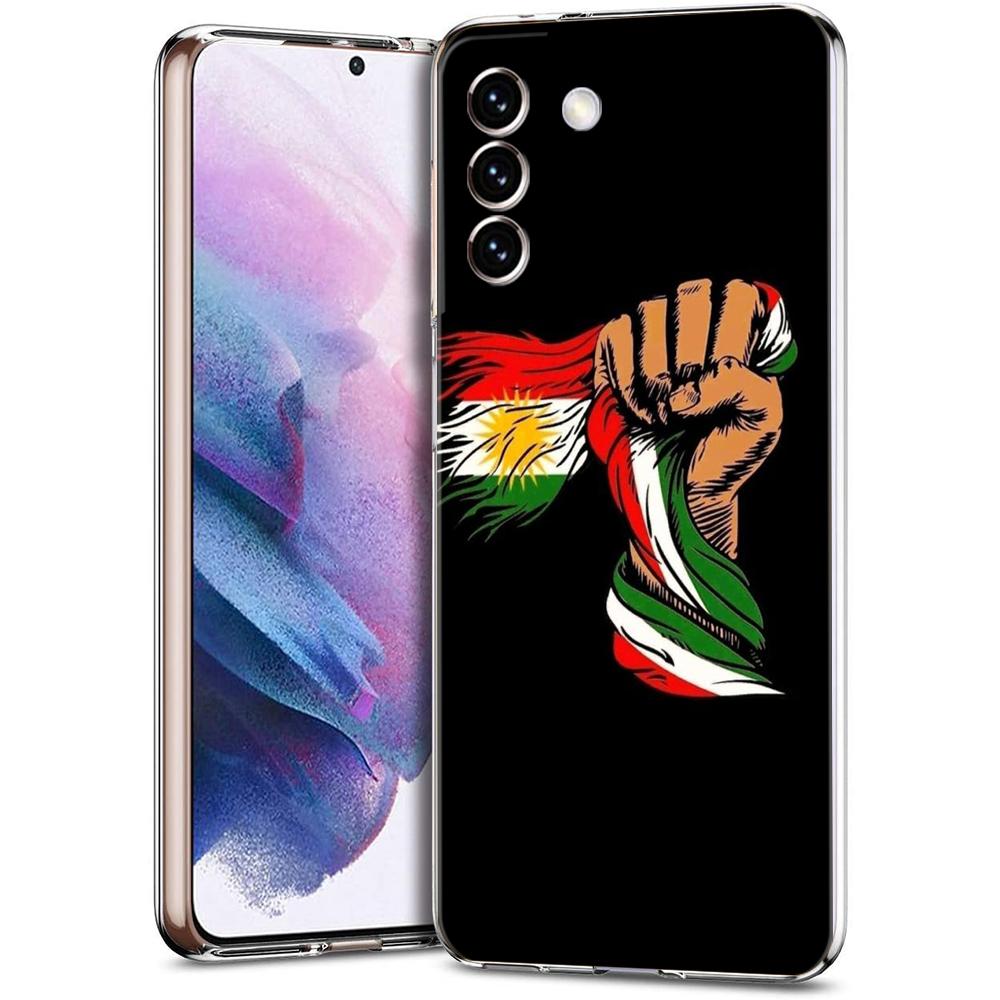 Phone Case For Samsung Galaxy S24 Ultra S23 FE S22 S20 S21 5G S10 S9 Plus S10E S8 Soft Silicone Clear Kurdistan Flag Cover