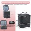 New Double Layer Nail Polish Organizer Bag Large Capacity 30 Compartment Nail Care Kit Bag Handheld Makeup Bag for Nail Lovers