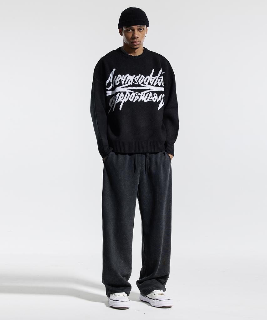 CREAM SODA LAB Pigment Wide String Pants Black